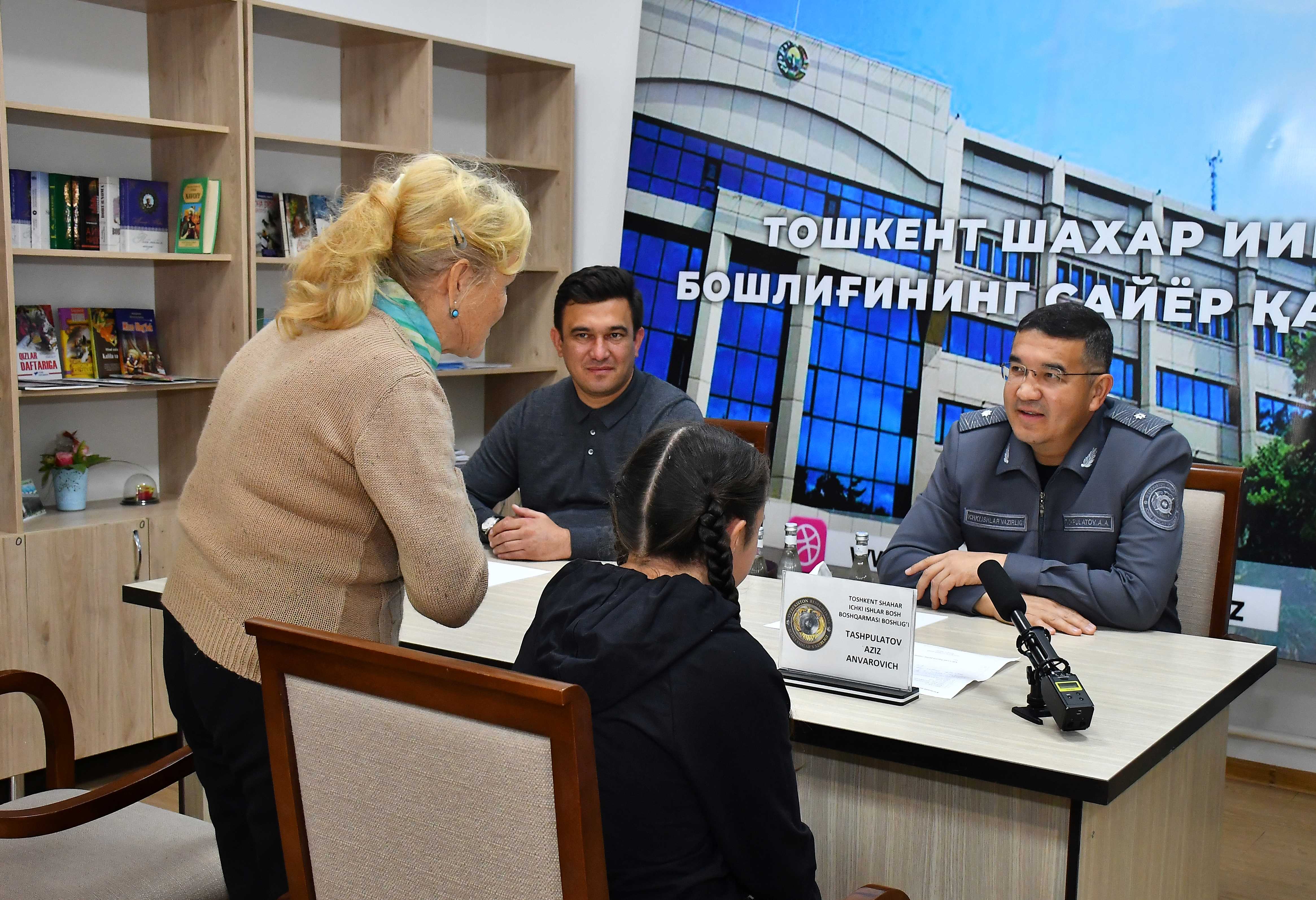 Очередной прием граждан начальника ГУВД Ташкента в Янгихаётском районе  