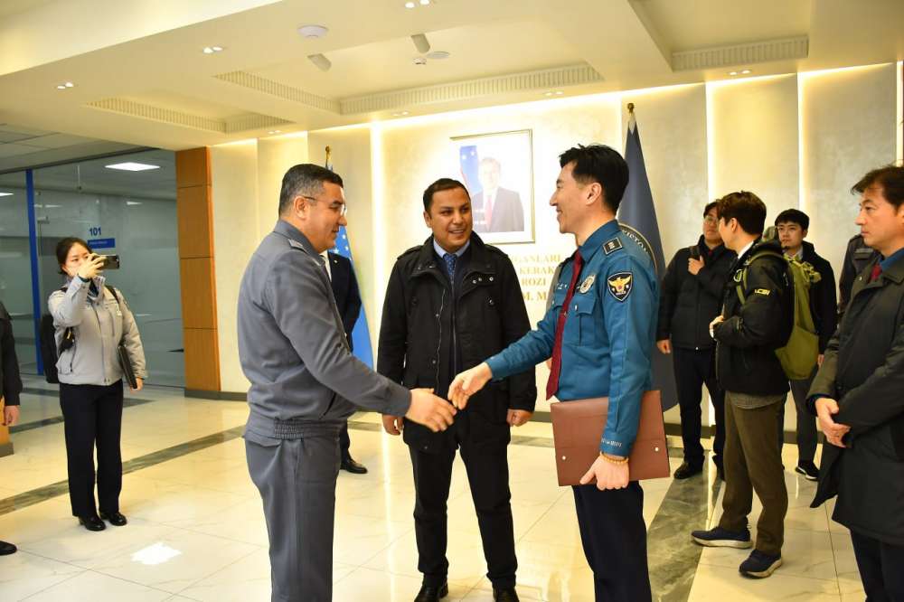 Делегация Национального агентства полиции Республики Корея посетила ГУВД города Ташкента
