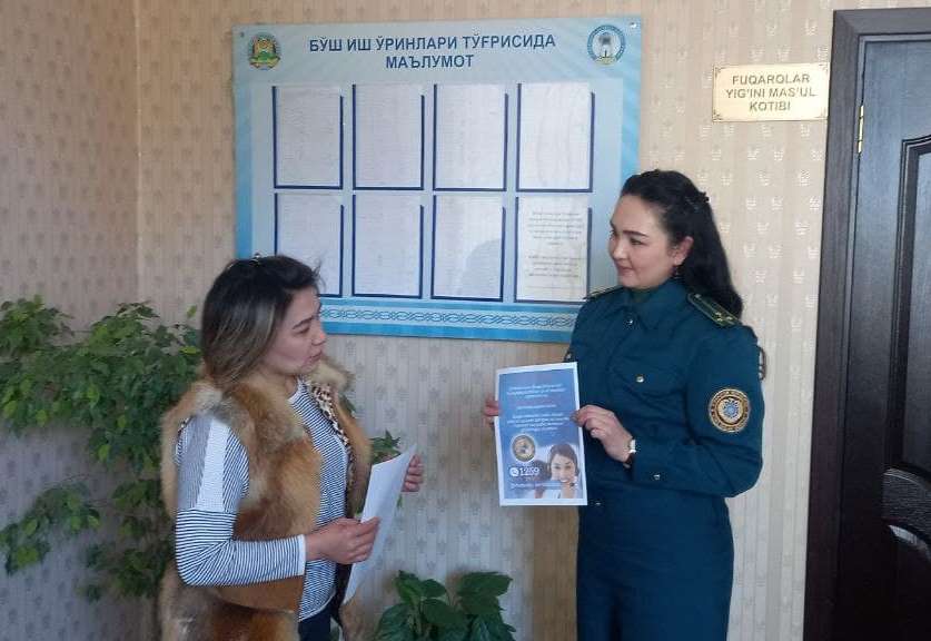 Toshkent shahar IIBB xotin-qizlar masalalari bo`yicha inspektorlar tomonidan olib borilayo...