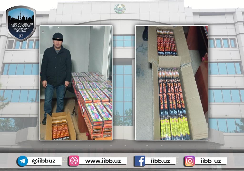 Тошкент шаҳар ИИББ ходимлари пиротехника буюмларининг қонунга хилоф муомаласига чек қўйиш ...