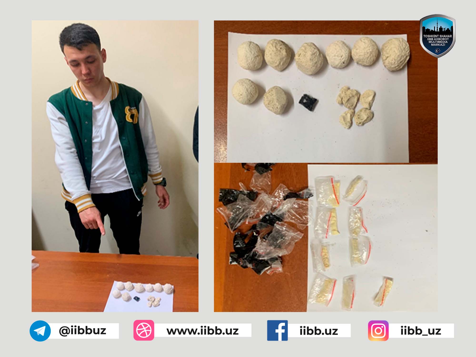 Ichida geroin bo’lgan “zakladka”lar qoldirgan erkak qo‘lga olindi