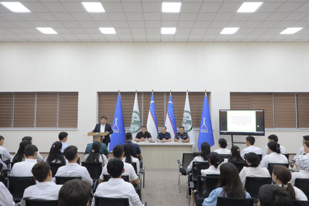 Olmazor tumani IIO FMB rahbariyati Toshkent Davlat Texnika Universiteti talabalari bilan u...